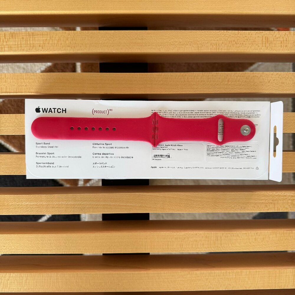 Apple Watch Band - Sport Band (45mm) - (PRODUCT) RED - S/M